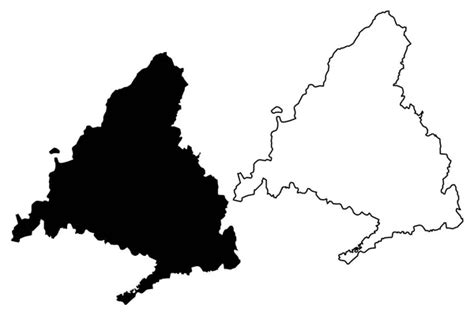 Comunidad De Madrid Reino De Espa A Comunidad Aut Noma Mapa Vector