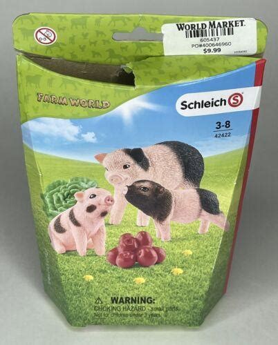 Schleich Farm World Mother Pig and Piglets W/ Food Play Set Age 3-8 New ...