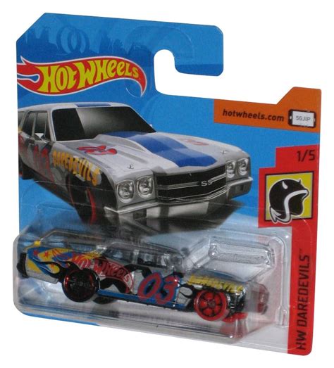 Hot Wheels HW Daredevils Silver Chevelle SS Wagon Toy Car Short Card