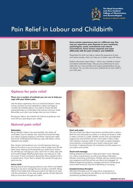 Pain Management During Labor