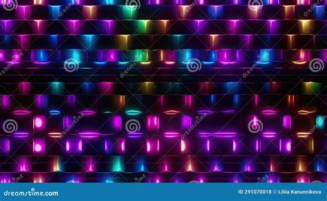 A Vibrant And Electrifying Disco Wall Illuminated By Neon Led