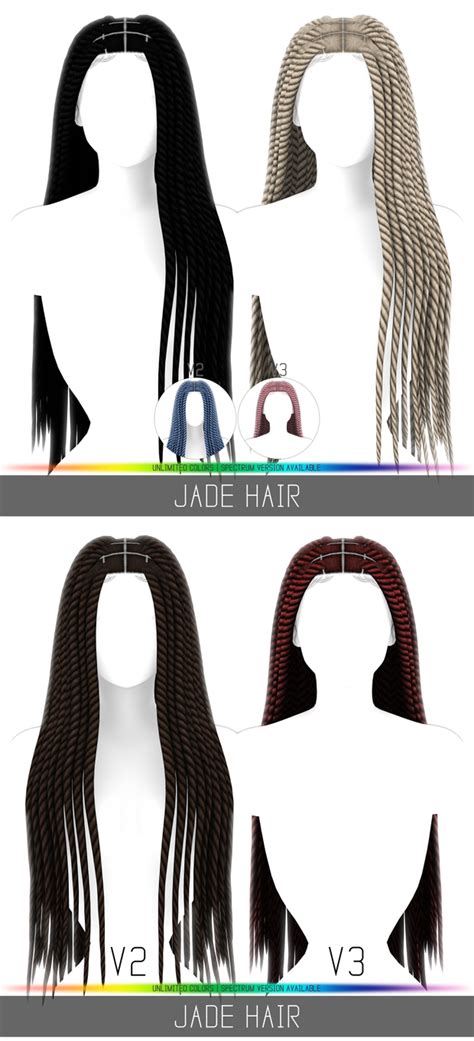 Jade Hair Simpliciaty On Patreon In Sims Curly Hair Sims