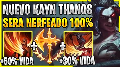 💀¡el Nuevo Kayn Thanos Con Robo De Vida Infinito Hace Llorar A Fiora