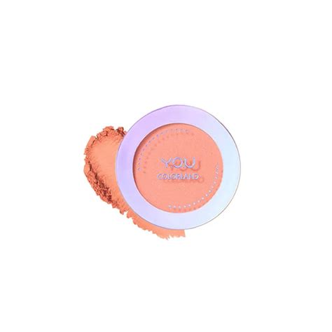 Y O U Makeups Colorland Focus On Me Blush R Coral Pink Raena