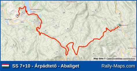 SS 7 10 Árpádtető Abaliget stage map Mecsek Rallye 2023 ORB