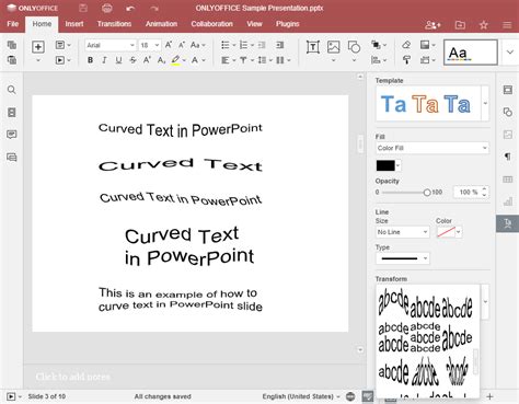 C Mo Curvar Un Texto En Powerpoint Onlyoffice Blog
