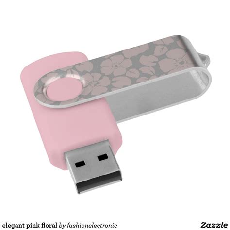 Elegant Pink Floral Usb Flash Drive Zazzle Usb Flash Drive