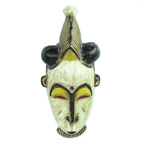 Unicef Market Beige African Sese Wood Mask From Ghana Dipa