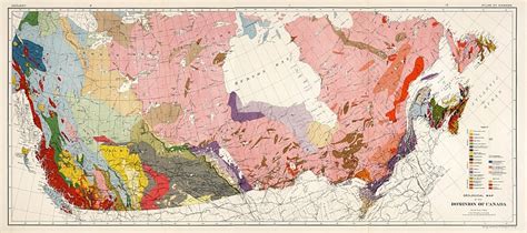 Geological Map of Canada Vintage Canada Map Canada Geology - Etsy