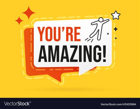 You Are Amazing Speech Bubble Info Banner Template