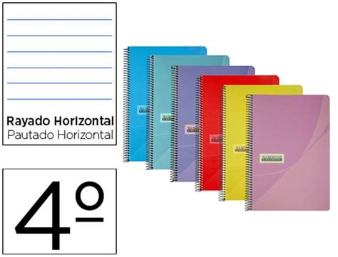 Cuaderno Espiral Papercop Cuarto Tapa Plastico H Gr Rayado