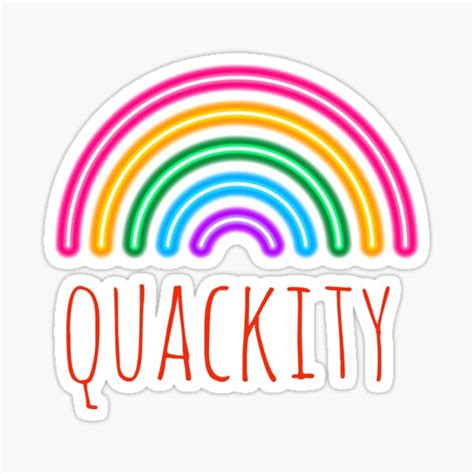 Rainbow Quackity Sticker By Bestizeyy Redbubble