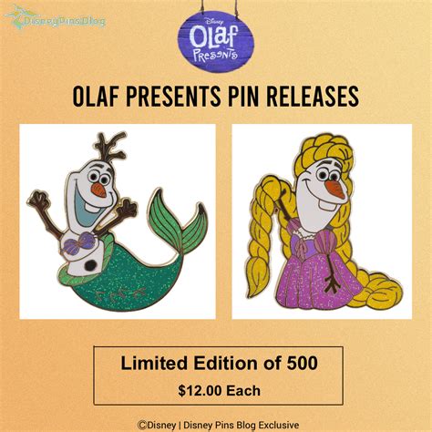 Olaf Presents Ariel And Rapunzel Pins Disney Pins Blog Exclusive