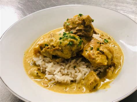 Poulet Coco Curry Et Riz Parfumé Gersement Bon