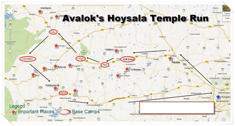 Temples of Hoysalas : Hoysalas Temples Route Map