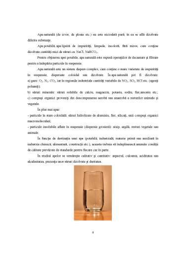 Calitatea Apei Potabile Proiect Pdf