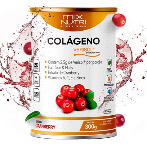 Colágeno Verisol Mix Nutri Cranberry 300G Shopee Brasil