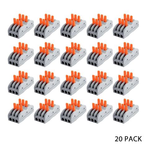 20pcs Terminal Block Lever Home Wire Connector Cable Clamp Nuts Reusable The Best Products In