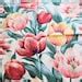 Btytulip Floral Fabric Laurette Design For Bloomcraft Easter Spring