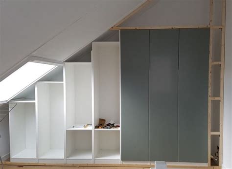 Gorgeous Built In Closet Under Sloped Ceiling Ikea Hackers Zolder