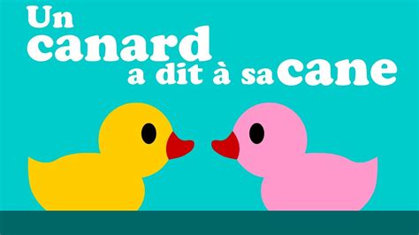 UN CANARD A DIT A SA CANE comptine pour enfant de maternelle bébé