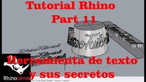 Tutoriales Rhino C Mo Usar La Herramienta De Texto Espa Ol