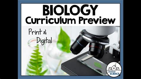 Biology Curriculum Overview Youtube