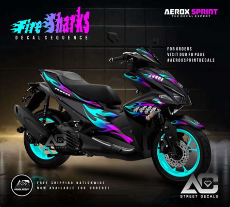 Aerox Fireshark Decals Aclove Street Decals