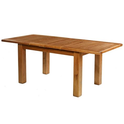 Earls Wooden Medium Extending Dining Table In Chunky Solid Oak Furniture In Fashion