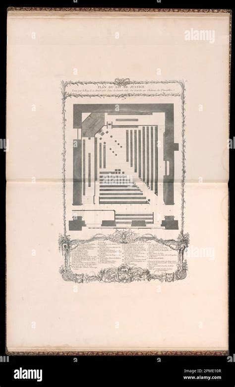 Bound Print Plan Du Lit De Justice Plan Of The Bed Of Justice