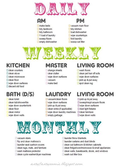 Easy Cleaning Schedule For Working Moms Cleaning Clean House