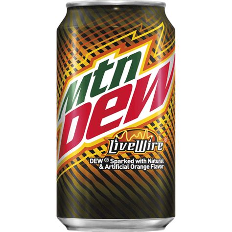 Mtn Dew Livewire Soda Citrus Orange 12 Fl Oz Root Beer Cream Soda