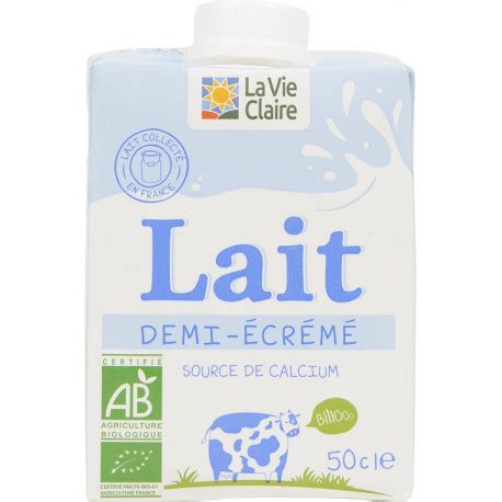 Lait Demi Cr M St Rilis Uht La Vie Claire Sainte Clotilde