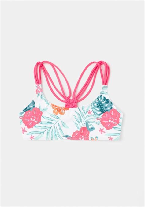 Top de bikini de baño estampado de Niña TEX Ofertas Carrefour Online