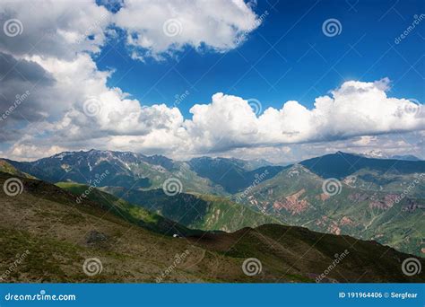 Idyllic Summer Landscape With Hiking Trail In The Mountains With