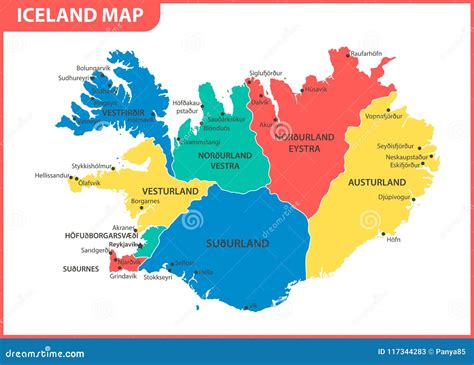 Westfjords Region Iceland Island, Regions Of Iceland Map Vector ...