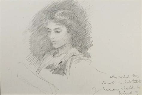 Original Pencil Sketch Head Study Of A Woman Leonard Leslie Brooke