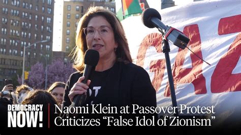 Naomi Klein Jews Must Raise Voices For Palestine Oppose False Idol