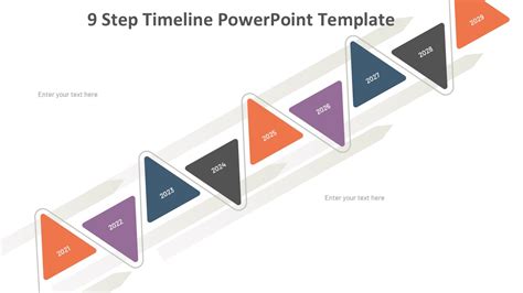 9 Step Timeline PowerPoint Template PPTUniverse