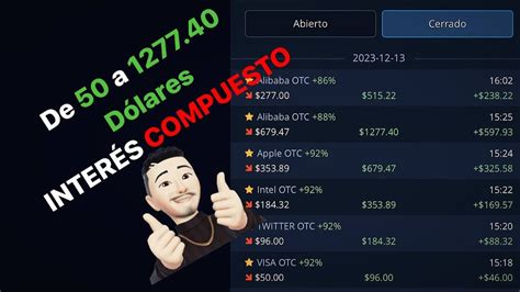 CÓmo Incrementar Tu Cuenta De Trading De 50 A 1277 DÓlares Youtube