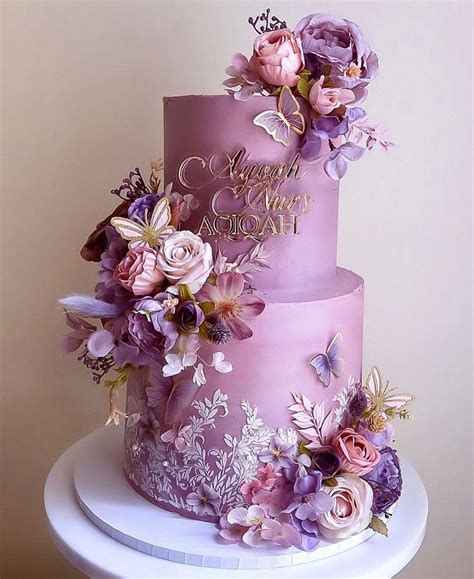 Pin By Irina Schadilova On Cake Decor In Purple Wedding Cakes