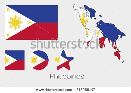 illustrated multiple shapes set   flag  philippines