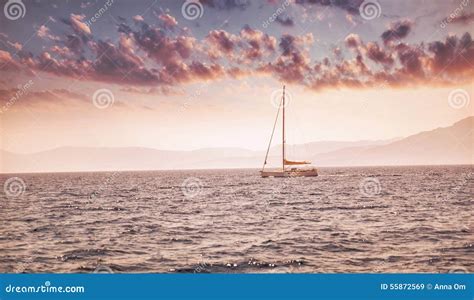 Beautiful Sunset Over Sea Landscape Stock Image Image Of Horizon