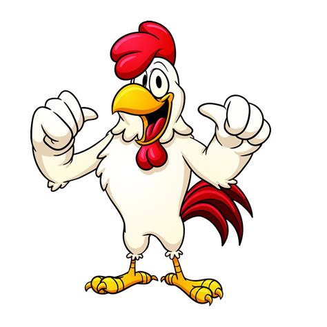 Rooster Mascot Characters Logo With Thumb Up Rooster Mascot Logo With