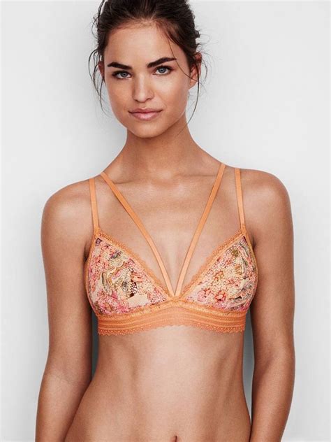 Victoria S Secret Bralette Podprsenka Bez Kostic Crochet Lace Triangle