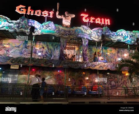 Ghost train funfair ride hi-res stock photography and images - Alamy