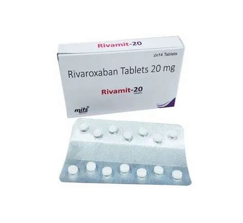 Rivaroxaban Tablets 20mg 2x14 Prescription At ₹ 672box In Panchkula