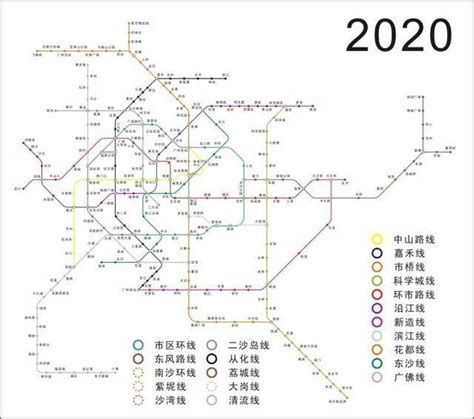 2020年广州地铁规划图 17条城市轨道 广州本地宝