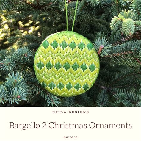Bargello 2 Christmas Ornaments Epida Studio