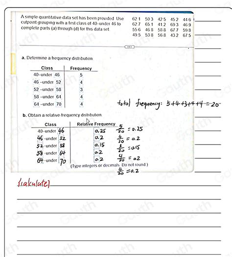 Solved A Simple Quantitative Data Set Has Been Provided Use